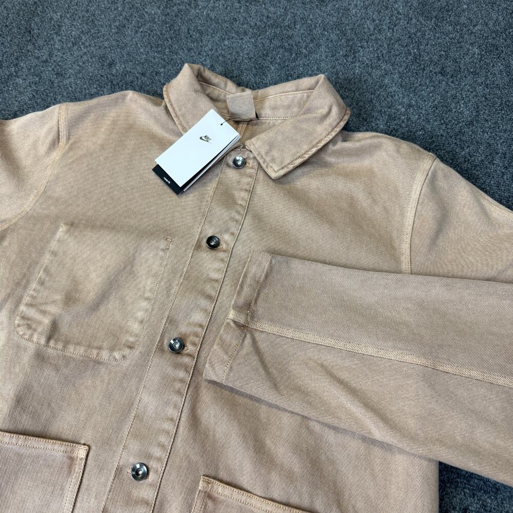 Nike‎ Life Chore Coat Mens Small Canvas Jacket Hemp Tan Khaki 2024 FZ6573-200